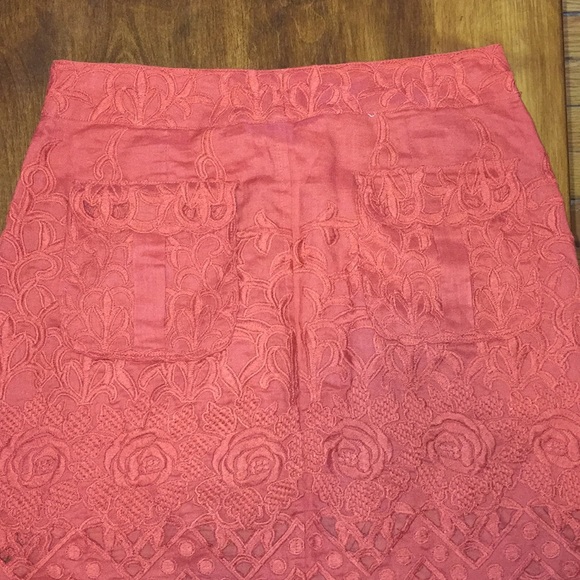 Anthropologie Orange skirt - Picture 8 of 8